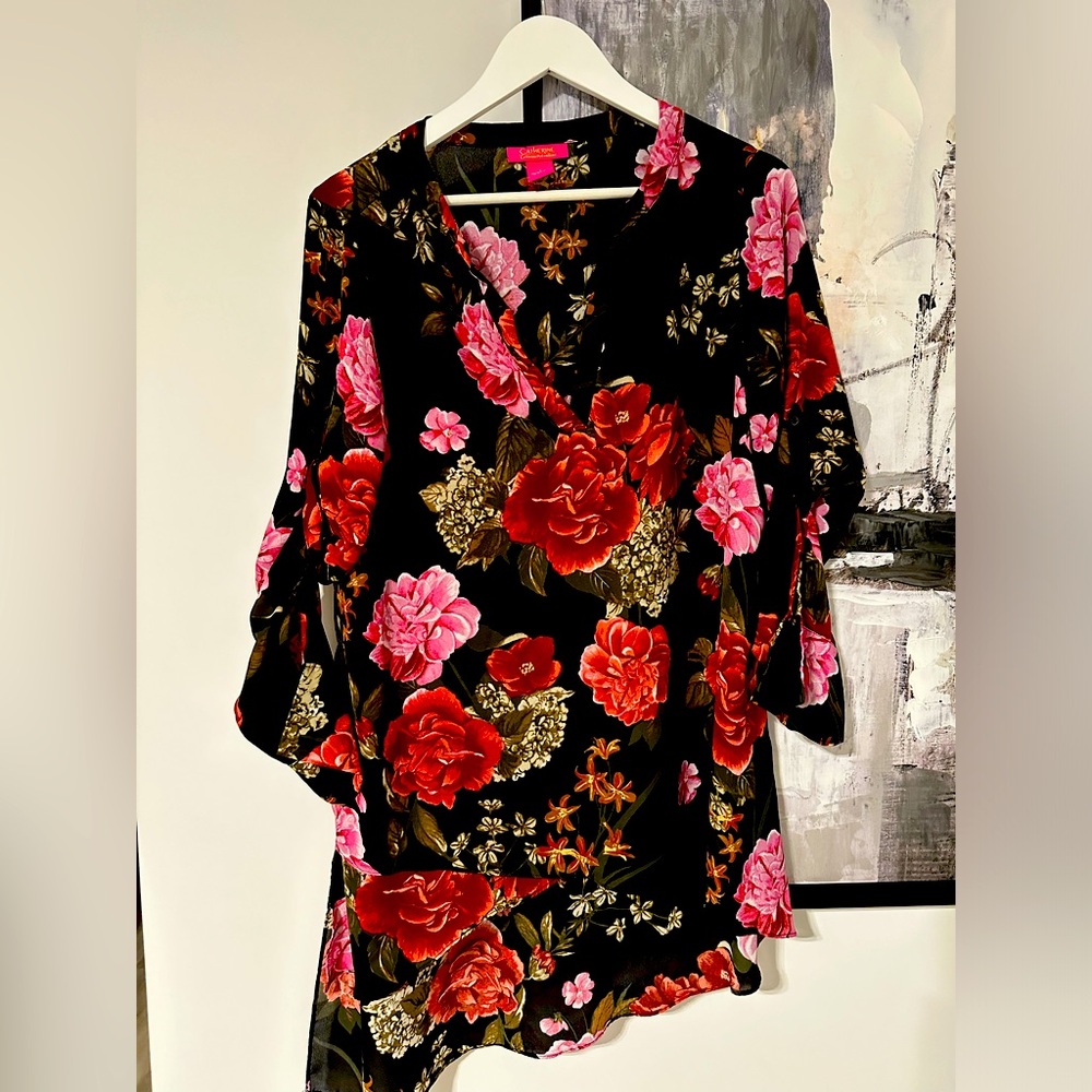 CATHERINE MALANDRINO LONG BLOUSE NWOT